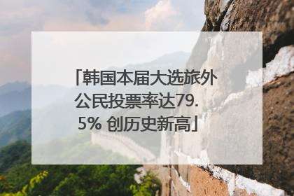 韩国本届大选旅外公民投票率达79.5% 创历史新高